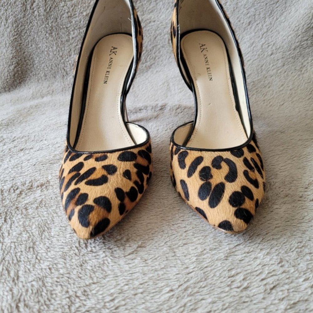 Anne Klein Zya leopard print d'orsay heels size 8.5 - Picture 3 of 10